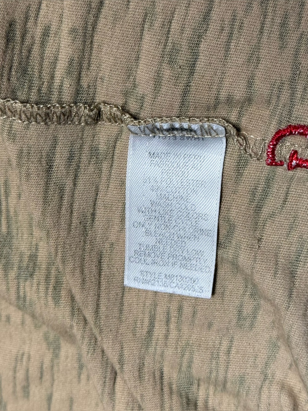 GUESS Men’s Short Sleeve Graphic Pocket Tee - Tan - Picture 5 of 6